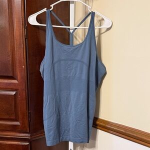 Lululemon Swiftly Tech Strappy Tank Top Sz 12 Slate Blue